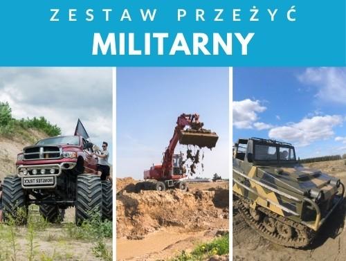 Zestaw Militarny (Monster Truck + Koparka + Amfibia)